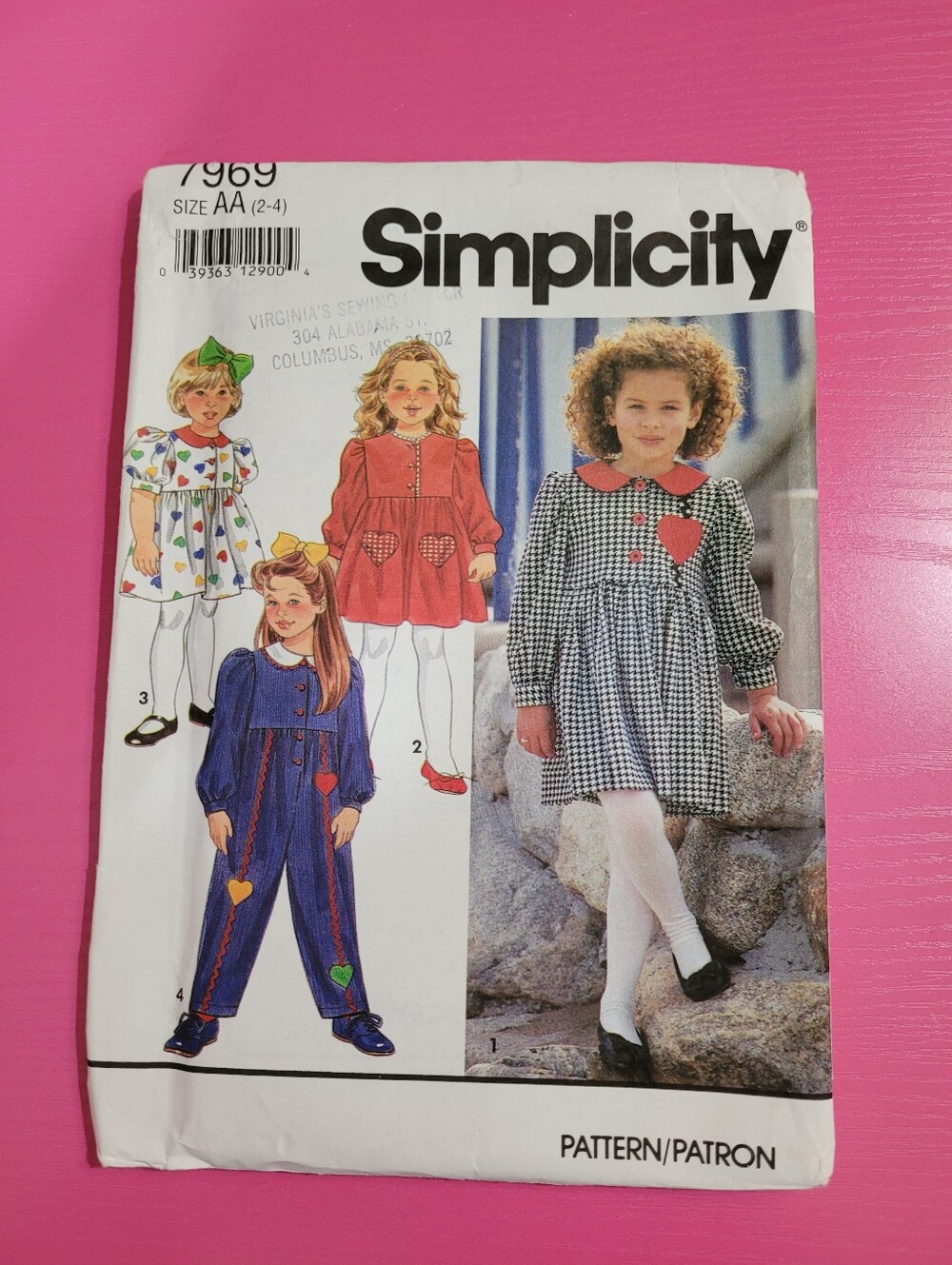 Simplicity Girls' Dress & Jumpsuit Sewing Pattern 7969 Size AA (2-4) (1776)